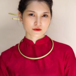 Kiềng Đồng Tròn Trơn, kiềng mặc áo dài, kiềng mạ bạc