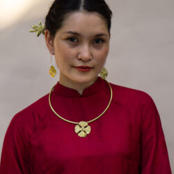 Kiềng Đồng Cỏ Bốn Lá Thủ Công