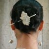 Trâm Mạ Bạc Bạch Liên Sen- Trâm Sen Mạ Bạc Thủ Công, trâm cô dâu, mặc áo dài