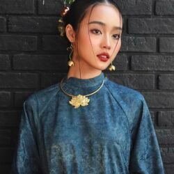 Kiềng Đồng Hoàng Liên Sen Vàng, Kiềng mặc áo dài, kiềng mạ bạc