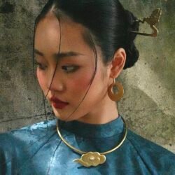Kiềng Đồng Chạm Vân Mây Thủ Công