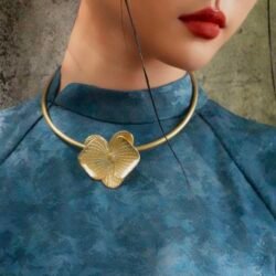 Kiềng Hoa Lan Hồ Điệp, Kiềng mặc áo dài, kiềng mạ bạc