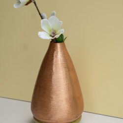 Lọ hoa hạt dẻ chạm tay thủ công đồng đỏ nguyên chất, quà tặng cao cấp